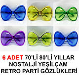 Leyloş Yeşilçam Retro Parti Gözlükleri 6 Adet