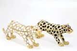 Leyloş Swarovski Taşlı Tekli Leopar Model 1