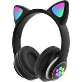 Leyloş Kedi Figürlü Bluetooth Kulaklık