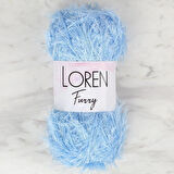 Loren Furry Bebe Mavisi El Örgü İpi - Rf007 - 34046