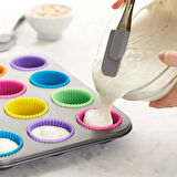 Leyloş 12'li Silikon Muffin Kalıbı