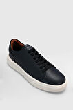 Lufian Tommy Lacivert Erkek Deri Sneaker