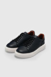 Lufian Tommy Lacivert Erkek Deri Sneaker