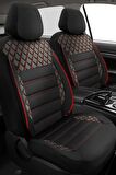 NiCe Shop Citroen C4 Uyumlu Koltuk Kılıfı Crystal Sarisi - Kırmızı