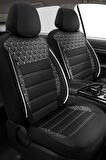 NiCe Shop Peugeot 107 Uyumlu Koltuk Kılıfı Crystal Sarisi - Beyaz