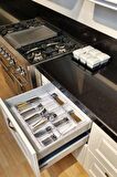 10'lu Set Modüler Kaşıklık Şeffaf Çekmece Içi Düzenleyici Mutfak Makyaj Banyo Buzdolabı Organizer
