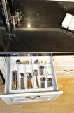 10'lu Set Modüler Kaşıklık Şeffaf Çekmece Içi Düzenleyici Mutfak Makyaj Banyo Buzdolabı Organizer