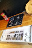 12'li Set Modüler Kaşıklık Mutfak Çekmece Içi Kaşıklık Modüler Şeffaf Drawer Organizer