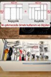 16'lı Set Modüler Kaşıklık Ve Kepçelik Çekmece Içi Düzenleyici Şeffaf Mutfak Organizer