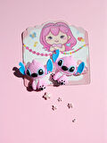 2'li Set Stitch Figürlü Toka - Pembe