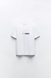 The Champ (Po) Aime Yazılı Kadın Oversize Beyaz T-Shirt