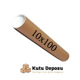 10x100 cm kapaklı silindir postüp rulo gönderi kutusu