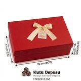 17X22X10 Cm Hediye Kutusu-Kırmızı