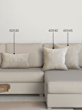 Perle Home Daily Series Ekru Rengi Kırlent Yastık Kılıfı
