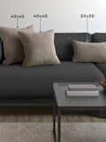 Demor Home Soft Series Açık Gri Kırlent, Yastık Kılıfı