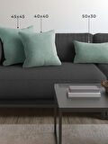 Demor Home Soft Series Nil Yeşili Kırlent, Yastık Kılıfı