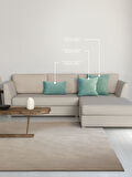 Perle Home Daily Series Sis Mavisi Rengi Kırlent Yastık Kılıfı