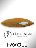 FAVOLLİ Kadife Dokulu Kadife Çiçeği Rengi Kırlent Kılıfı Dream Serisi Punch Için Uygun Gizli Fermuar
