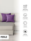 Perle Home Daily Series Menekşe Moru Rengi Kırlent Yastık Kılıfı