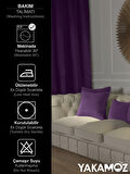 Yakamoz Tatlı Mor Rengi Kırlent , Yastık Kılıfı Kadife Görünümlü Velvet Touch Serisi
