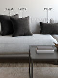 Demor Home Soft Series Duman Grisi Kırlent, Yastık Kılıfı
