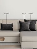 Perle Home Daily Series Siyah Renk Kırlent Yastık Kılıfı