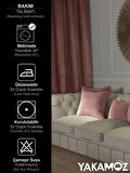 Yakamoz Tatlı Pembe Kırlent , Yastık Kılıfı Kadife Görünümlü Velvet Touch Serisi