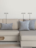 Perle Home Daily Series Açık Gri Renk Kırlent Yastık Kılıfı