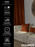 Yakamoz Kiremit Renk Kırlent , Yastık Kılıfı Kadife Görünümlü Velvet Touch Serisi