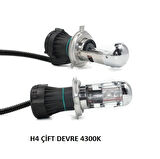 H4 Xenon Ampul Çift Devre 4300K 2 Adet