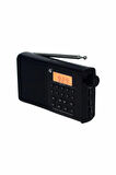 KTF-1715 Dijital Ekranlı Saatli Manuel Kanal Arama & Kayıt Özellikli FM Radyo Bluetooth Hoparlör