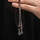 Gümüş Püskül Sıkma Kehribar Tesbih