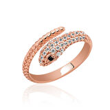 925 Ayar Gümüş Rose Yılan Yüzük