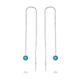 925 Ayar Gümüş Nazar Zincirli Küpe