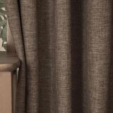 Massarelli Fon Perde Keten Açık Kahve Pilesiz  