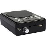 KTX-1601 Mikrofonlu FM Destekli Bluetooth Hoparlör Rehber, Öğretmen Amfisi SİYAH
