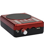 KTX-1601 Mikrofonlu FM Destekli Bluetooth Hoparlör Rehber, Öğretmen Amfisi KIRMIZI