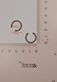 Earcuff Sıkıştırma Kıkırdak Küpesi Gümüş Renk