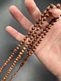 Kuka Tesbih Kahverengi Beyzi Model 7x7mm 99 Tane Sistemli Tane Boşlukları Ayarlanabilir Püskül KU020140.020324