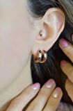 Bombeli Halka Küpe Rose Gold