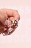 Bombeli Halka Küpe Rose Gold