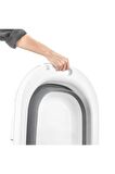 Premium Pratik Katlanır Yer Kaplamaz Ayaklı Bebek Yıkama Banyo Küvet Duş Kova Maşrapa Koçero Seti