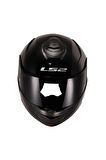 Strobe 2 Çene Açılır Parlak Siyah Kask