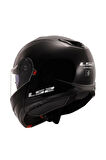 Strobe 2 Çene Açılır Parlak Siyah Kask
