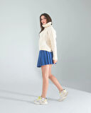 Lacivert Pilseli Etek