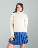 Lacivert Pilseli Etek