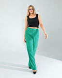 Retro Desen Cepli Yeşil Pantolon