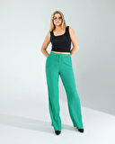 Retro Desen Cepli Yeşil Pantolon