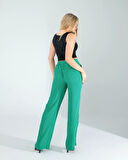 Retro Desen Cepli Yeşil Pantolon