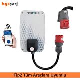 Mobil 220V+Mobil 3800V Elektrikli Araç Şarj Cihazı - Volti Go 3kW 13A Ev Tipi Prizle Her Yerde Şarj İmkanı- Powerşarj Mobil App Üzeri Ayarlanabilir 22kW, 16kW, 11kW, 7,4kW, 5kW, 3,4kW ile Yüksek Hızlı Şarj